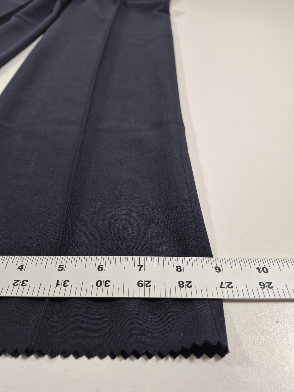 VTG Racquet Club Dress Pants Mens 30x36 Blue Wool Poly Flat Front Unhemmed NWT - Picture 10 of 11